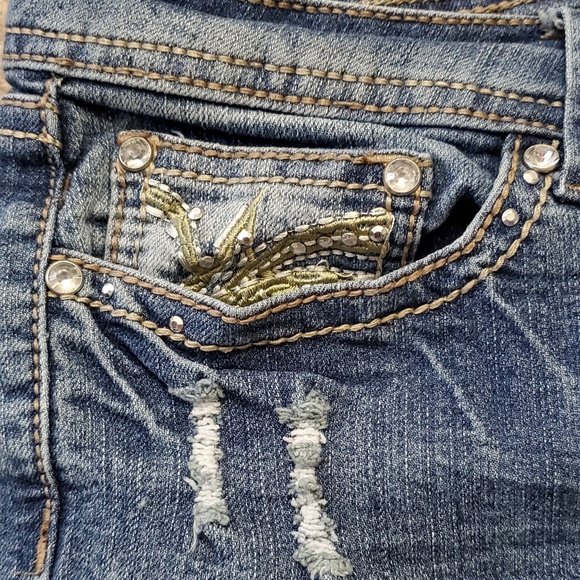 Red Rivet Shorts - Picture 2 of 5